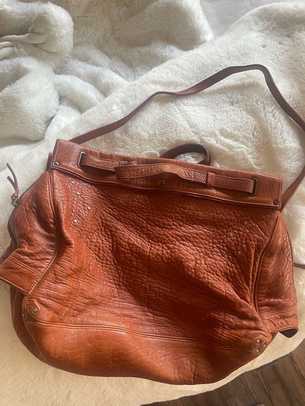 Jerome Dreyfuss Rustic Brown Leather Carlos Bag